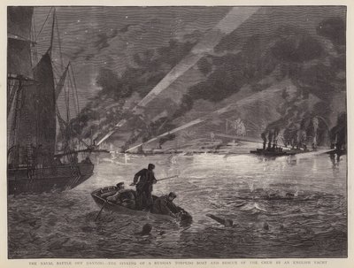 De zeeslag bij Dantzig: het zinken van een Russische torpedoboot en de redding van de bemanning door een Engelse jacht door Fred T. Jane