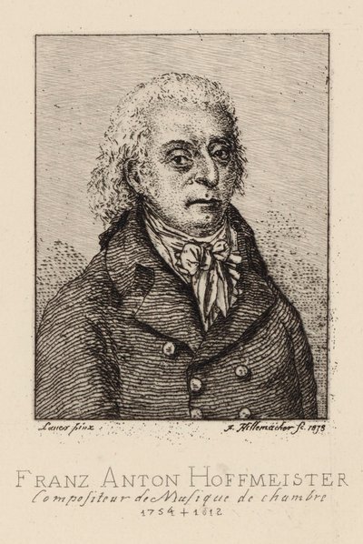 Portret van de componist Franz Anton Hoffmeister 1754-1812 door Frederic Desire Hillemacher