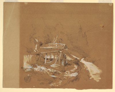 Een molen in de Alpen door Frederic Edwin Church