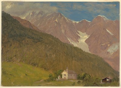 Een Alpenlandschap in Zwitserland door Frederic Edwin Church
