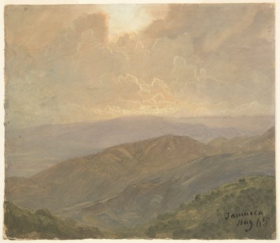 Bewolkte luchten, Jamaica door Frederic Edwin Church