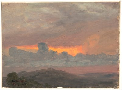 Bewolkte Zonsondergang, Jamaica door Frederic Edwin Church