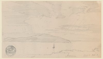 Tekening, Aurora, Mount Desert Island, september 1860 door Frederic Edwin Church