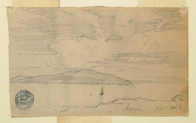 Tekening, Aurora, Mount Desert Island, september 1860 door Frederic Edwin Church