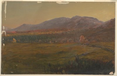 Tekening, Herfstlandschap, Hudson, New York, ca. 1860 door Frederic Edwin Church