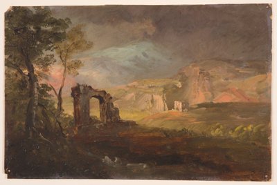 Tekening, Campagna Fantasie, waarschijnlijk 1868-69 door Frederic Edwin Church