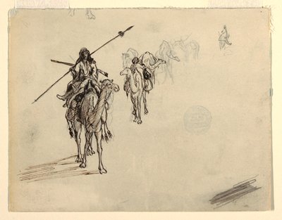Tekening, Karavaan op maart, februari 1868 door Frederic Edwin Church