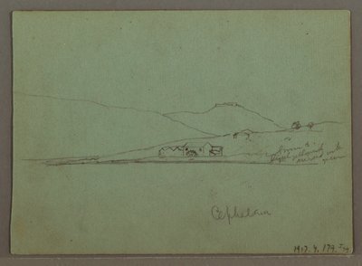 Tekening, Cephalonia, Griekenland, april 1869 door Frederic Edwin Church