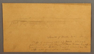 Tekening, Cliffs, mogelijk 1859 door Frederic Edwin Church