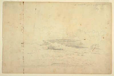 Tekening, Wolkenstudies, augustus 1844 door Frederic Edwin Church