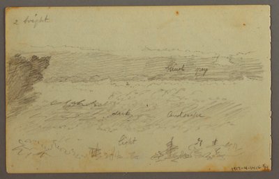 Tekening, Wolkenstudies, mogelijk 1844 door Frederic Edwin Church