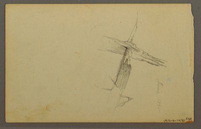 Tekening, Wolkenstudie, heuvel, 1844 door Frederic Edwin Church
