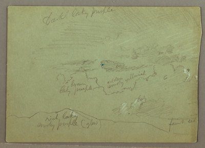 Tekening, Bewolkte lucht boven heuvelrug, mogelijk 1871 door Frederic Edwin Church