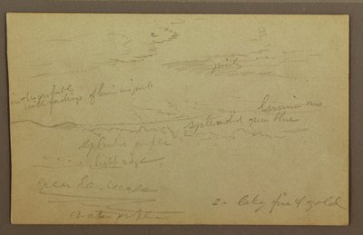 Tekening, Bewolkte lucht, mogelijk jaren 1860 door Frederic Edwin Church