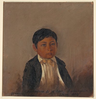 Tekening, Colombia, Barranquilla, portret van jongen, mei 1853 door Frederic Edwin Church