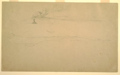 Tekening, Cotopaxi vanuit Guapulo, Ecuador, 24 juni 1857 door Frederic Edwin Church