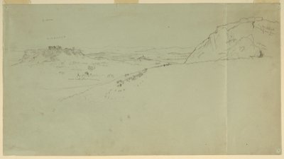 Tekening, Vergezicht op de noordkant van de Akropolis, 1869 door Frederic Edwin Church