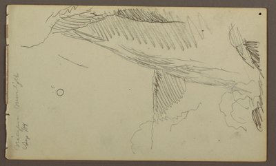 Tekening, Watervallen in maanlicht, 1858 door Frederic Edwin Church