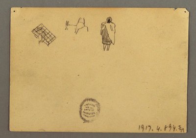 Tekening, Figuurstudies, januari 1868 door Frederic Edwin Church