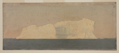 Tekening, drijvende ijsberg, Labrador, juni of juli 1859 door Frederic Edwin Church