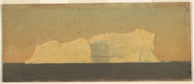 Tekening, drijvende ijsberg, Labrador, juni of juli 1859 door Frederic Edwin Church