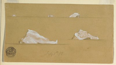 Tekening, Drijvende ijsbergen, 5 juli 1859 door Frederic Edwin Church