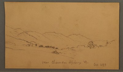 Tekening, Heuvels en vallei, oktober 1873 door Frederic Edwin Church