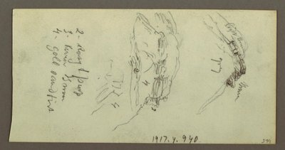 Tekening, Heuveltoppen en hellingen, mogelijk 1868 door Frederic Edwin Church