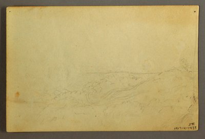 Tekening, Huis in het bos bij een beek, april 1845 door Frederic Edwin Church