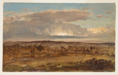 Tekening, Hudson-vallei, april 1867 door Frederic Edwin Church