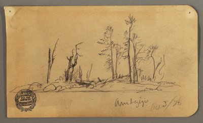 Tekening, eiland, 1878 door Frederic Edwin Church