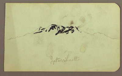 Tekening, Itaccihuatl-pieken; Verso: Bakoven, 1883 door Frederic Edwin Church