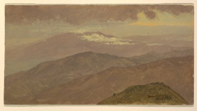 Tekening, Landschap, augustus 1865 door Frederic Edwin Church
