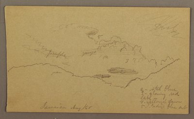 Tekening, Landschap, mei-augustus 1865 door Frederic Edwin Church