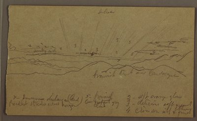 Tekening, Landschap, mei-augustus 1865 door Frederic Edwin Church