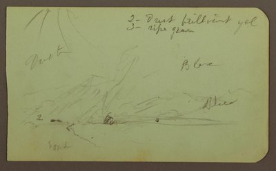 Tekening, Landschap; Verso: Bergwand, 1883 door Frederic Edwin Church