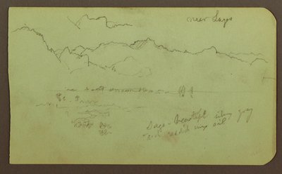 Tekening, Landschap "bij lagos"; Verso: Landschap, 1883 door Frederic Edwin Church
