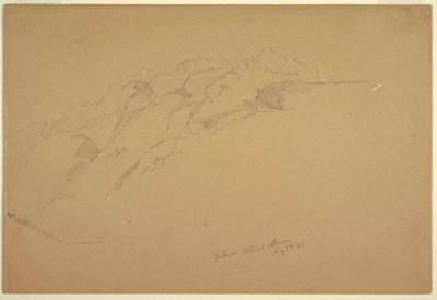 Tekening, Landschappen tussen Golling en Abtenau, 5 augustus 1868 door Frederic Edwin Church
