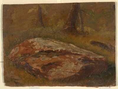 Tekening, Mossy Rock, augustus 1845 door Frederic Edwin Church