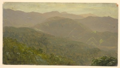 Tekening, Berglandschap, augustus 1865 door Frederic Edwin Church