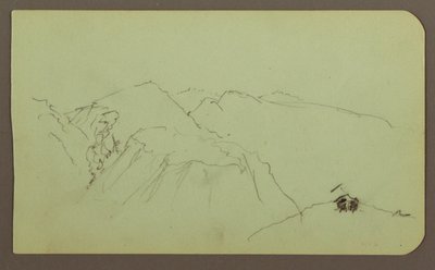 Tekening, Berglandschap; Verso: Landschap, 1883 door Frederic Edwin Church