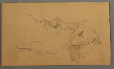 Tekening, Bergtoppen, 1868 door Frederic Edwin Church