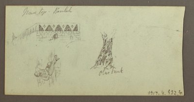 Tekening, Bergketen, februari 1868 door Frederic Edwin Church