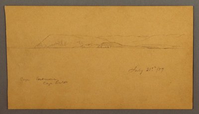 Tekening, Bergachtige kust, 21 juli 1859 door Frederic Edwin Church