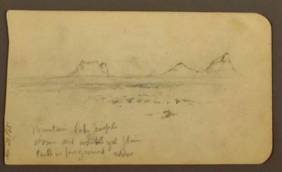 Tekening, Bergen; Verso: Uitloper amp; Bergketen, 21 december 1885 door Frederic Edwin Church