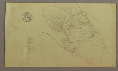 Tekening, Mountainside, mogelijk 1868 door Frederic Edwin Church