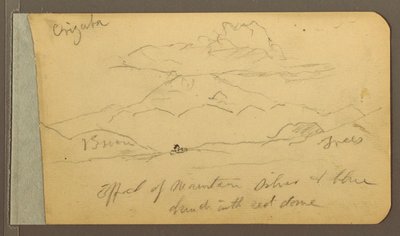 Tekening, Orizaba; Verso: Lucht, 1889 door Frederic Edwin Church