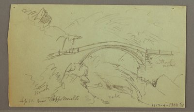 Tekening, Schrijn in het bos, september 1868 door Frederic Edwin Church