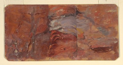 Tekening, Studie van rotsen, Petra, februari 1868 door Frederic Edwin Church