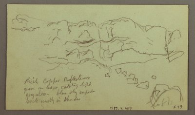 Tekening, Studie van de zijkant van een vallei, 4 mei 1868 door Frederic Edwin Church